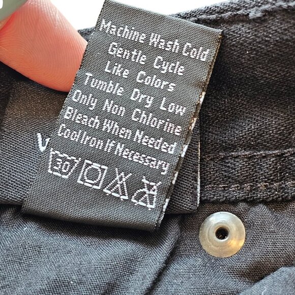 Fallen NWOT Jamie Thomas Straight Leg Black Denim Jeans Sz 26 - Picture 13 of 13